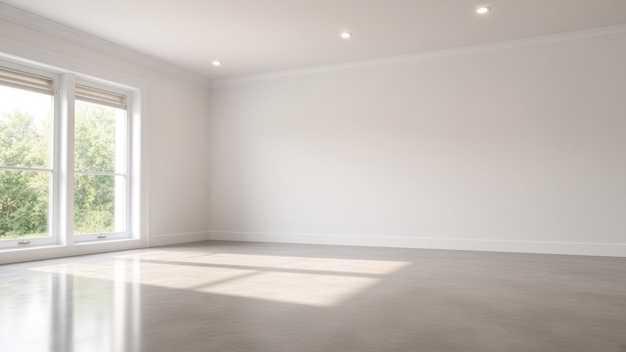Piso de hormigón terminado